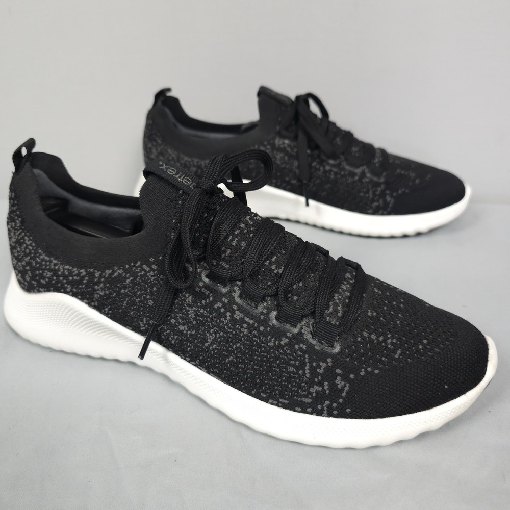 Aetrex Carly Shoes Women Size 10.5 - 11 Black Gray Knit Arch Support Sneaker